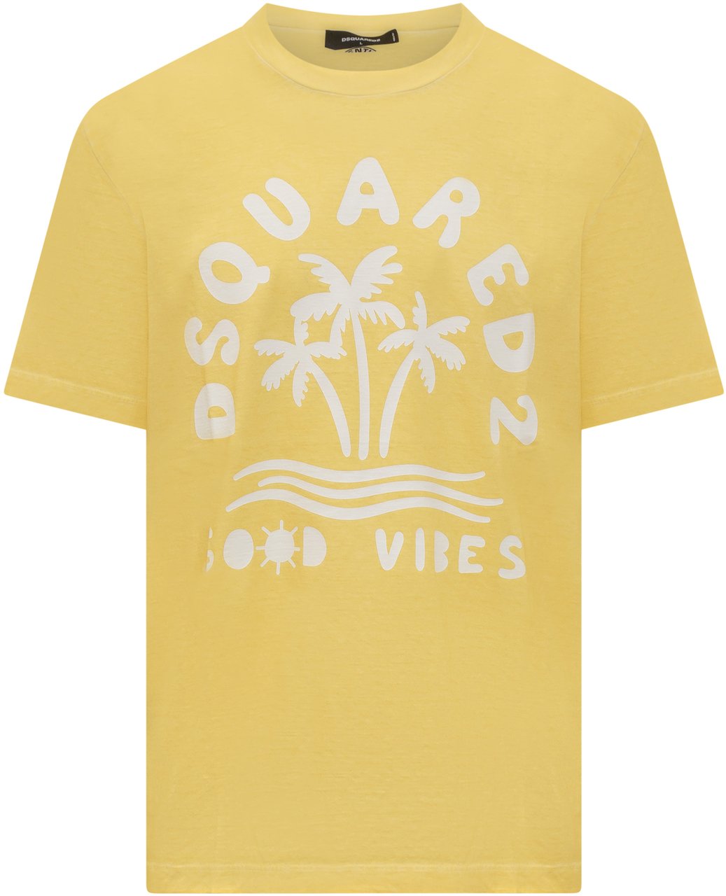 Dsquared2 T-Shirt Good Vibes Geel