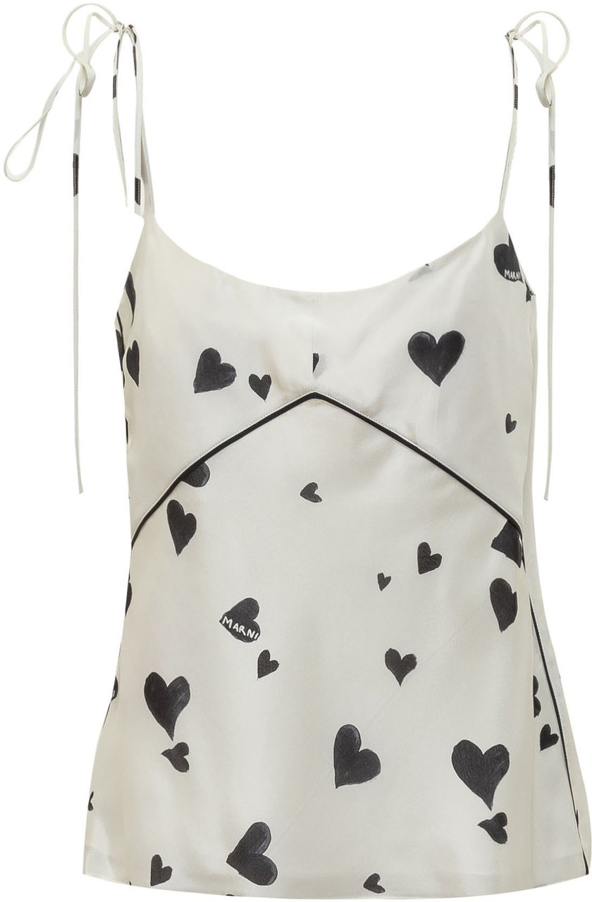 Marni Top Bunch of Hearts Wit