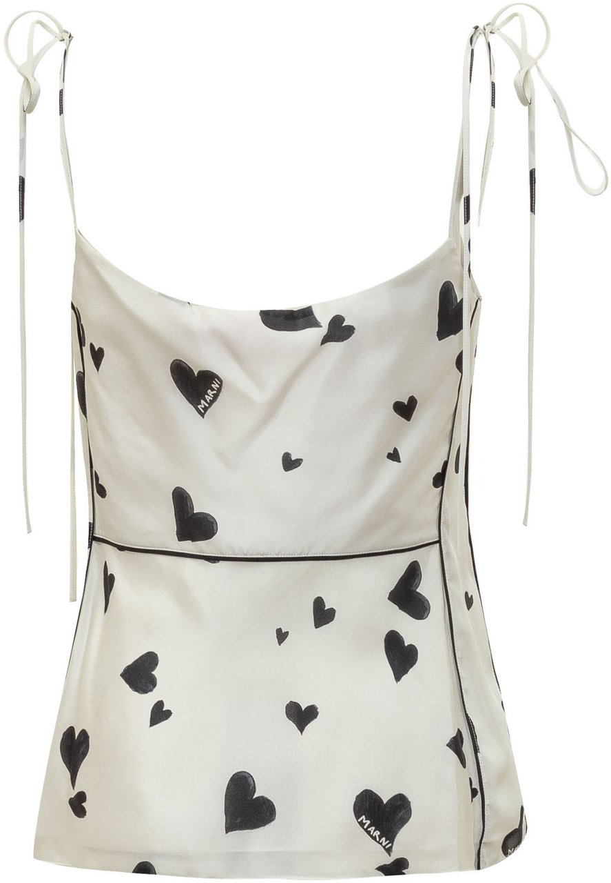 Marni Top Bunch of Hearts Wit