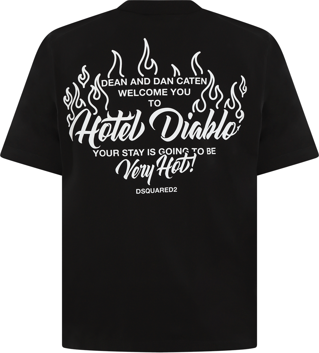 Dsquared2 Heren Hotel Diablo T-Shirt Zwart Zwart