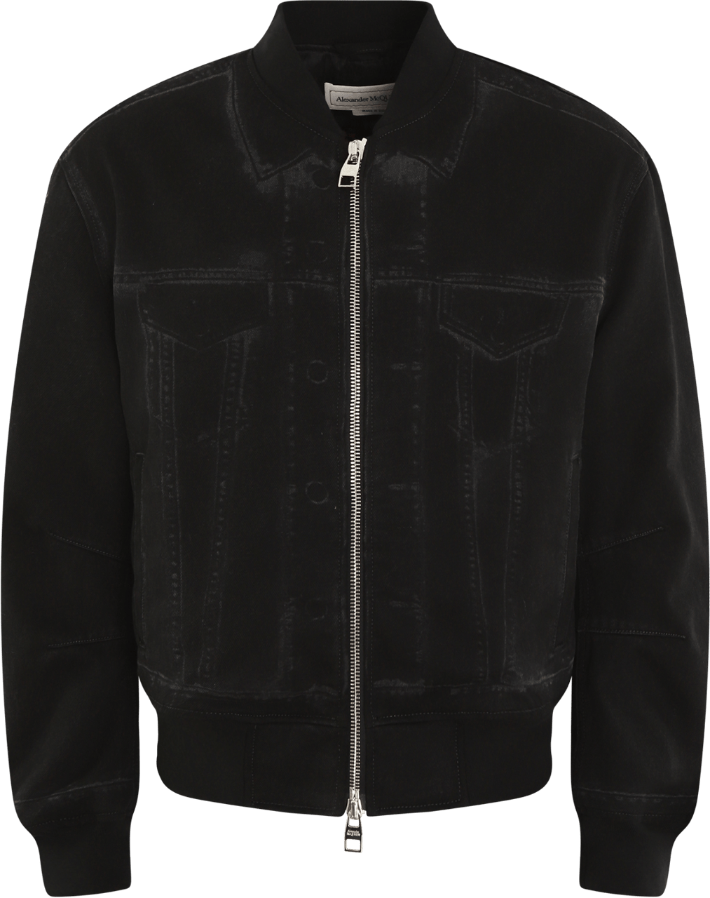 Alexander McQueen Heren Denim Ma1 Bomber Zwart