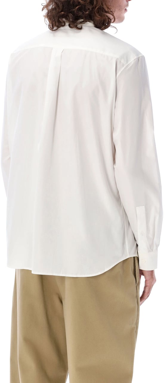 Burberry Long-Sleeve White Shirt with Button-Down Front Wit