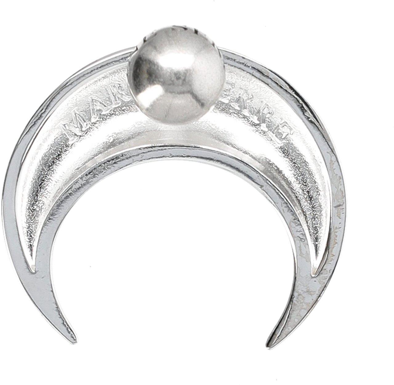Marine Serre Single Big Moon Earring Argento Zilver