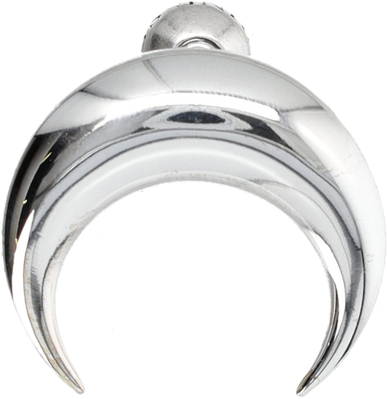 Marine Serre Single Big Moon Earring Argento Zilver