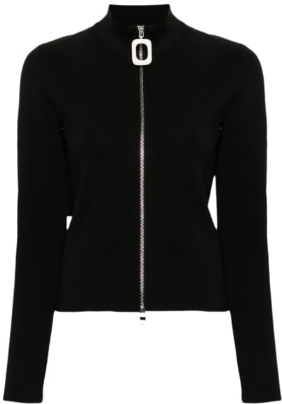 J.W. Anderson Fitted Zip Up Cardigan Black Zwart