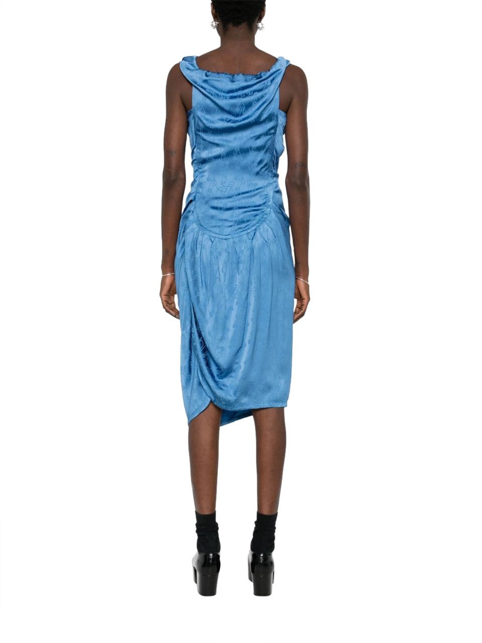 Vivienne Westwood Vivienne Westwood Cerulean blue viscose Ginnie mini dress Lichtblauw