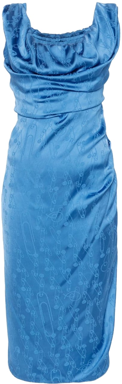 Vivienne Westwood Vivienne Westwood Cerulean blue viscose Ginnie mini dress Lichtblauw