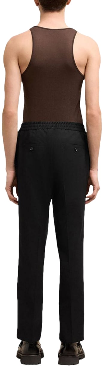 AMI Paris Formal Wide Leg Pants Zwart