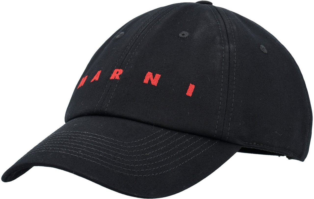 Marni Marni Black cotton baseball cap Zwart