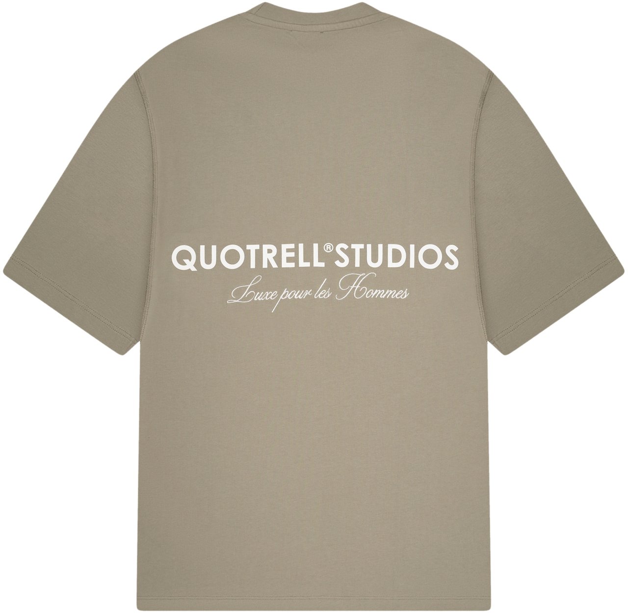 Quotrell Studios Tee | Faded Olive/white Groen