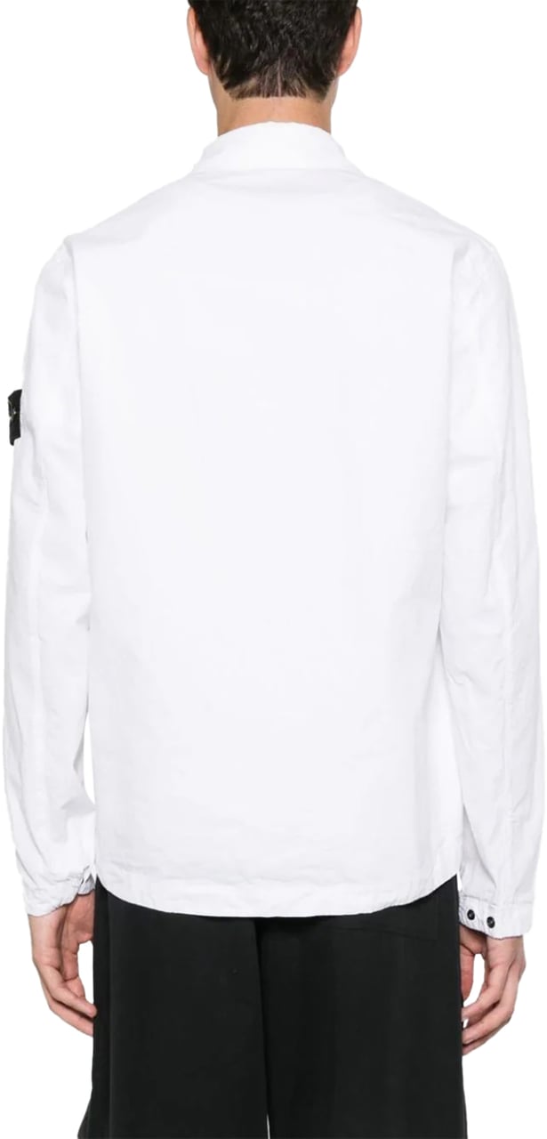 Stone Island Compass-badge shirt jacket Wit