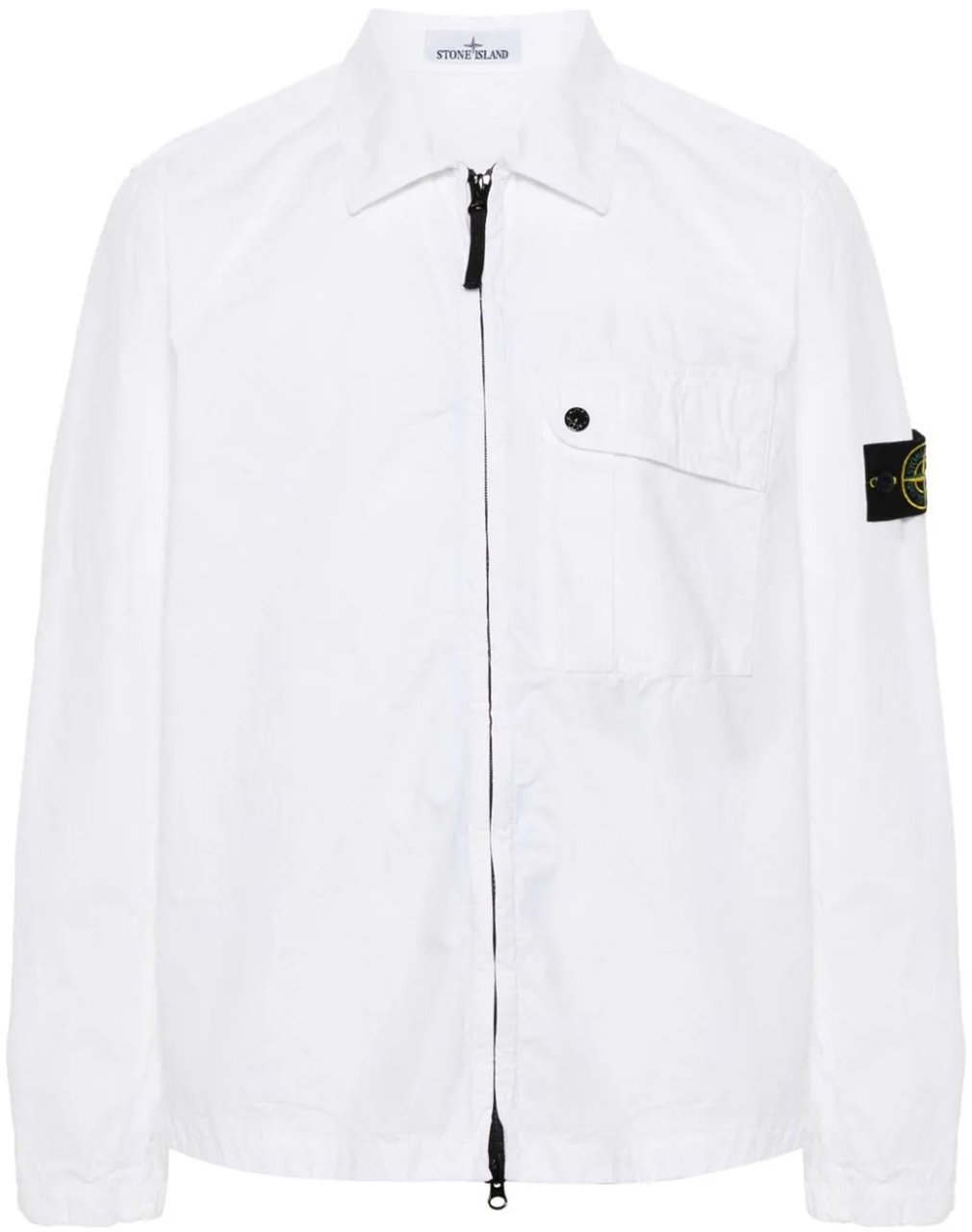 Stone Island Compass-badge shirt jacket Wit
