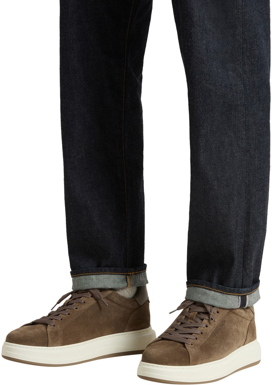Woolrich Arrow Court Camoscio Sneaker Taupe/Brown Divers