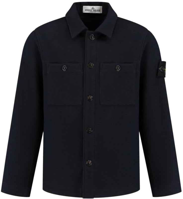 Stone Island Junior Overshirt Blauw