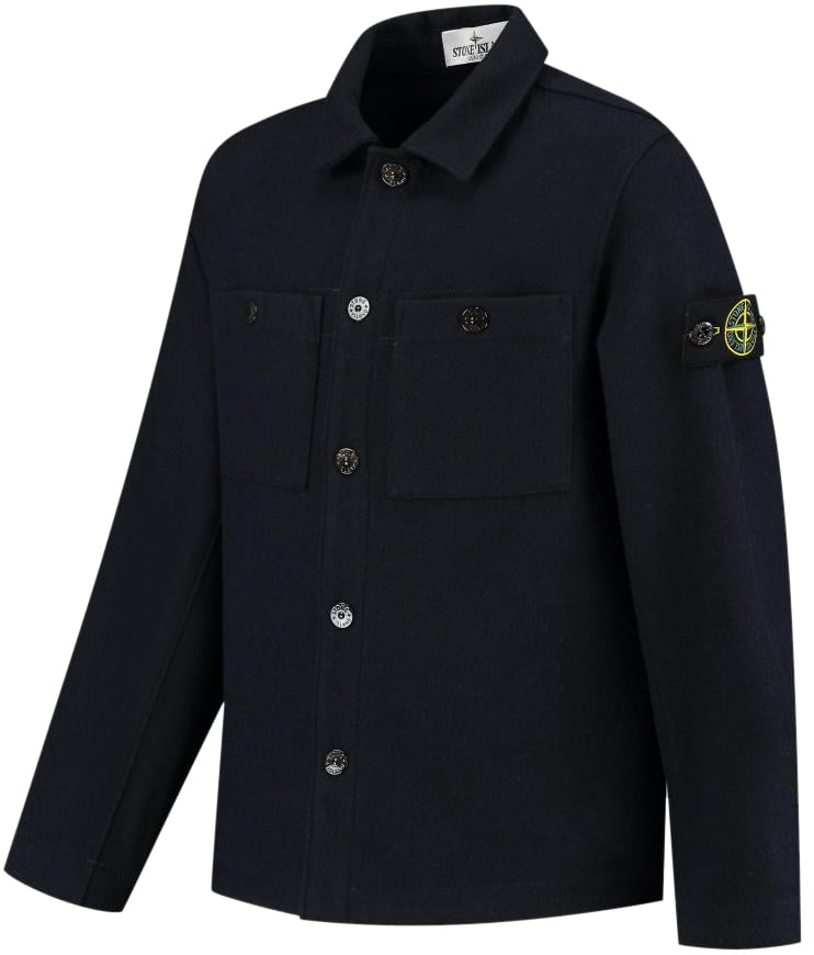 Stone Island Junior Overshirt Blauw