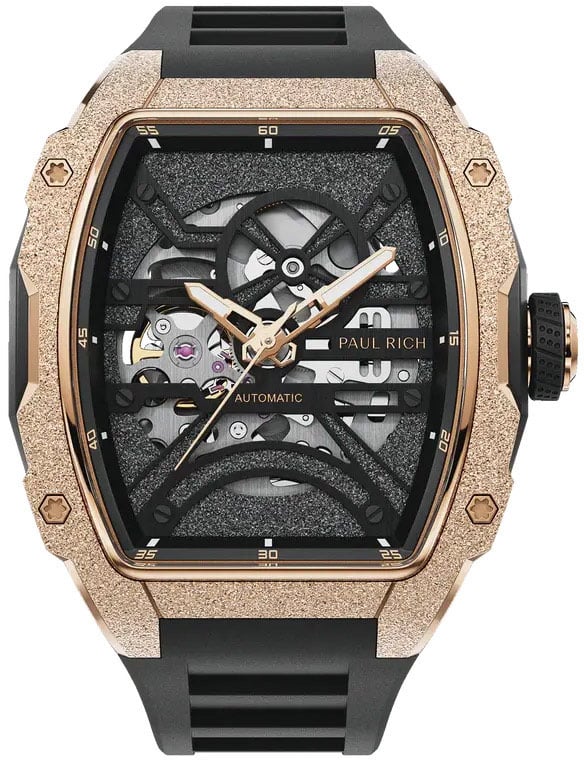 Paul Rich Astro Skeleton Eclipse Gold FAS23 automatisch horloge 42.5 mm Zwart