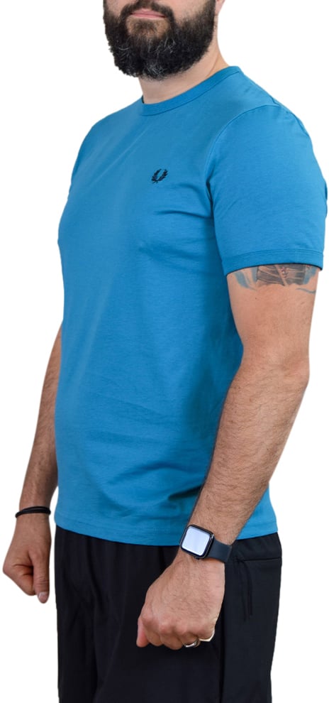 Fred Perry Fred Perry Ringer T-Shirt Blauw