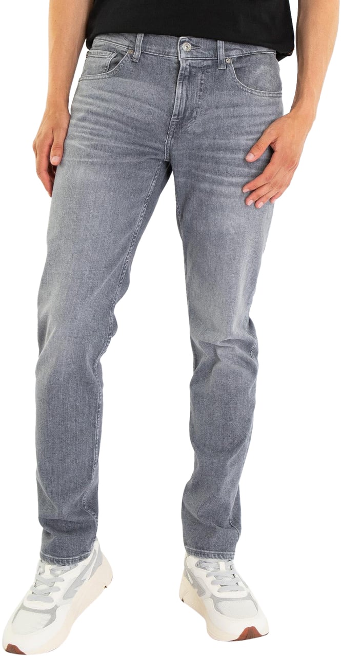 7 For All Mankind Heren Slimmy Tapered Stretch Tek Grijs