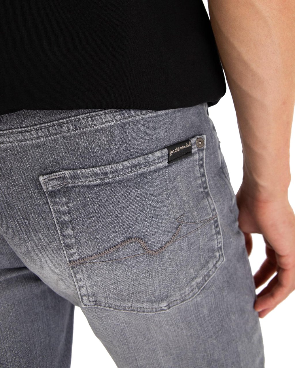 7 For All Mankind Heren Slimmy Tapered Stretch Tek Grijs