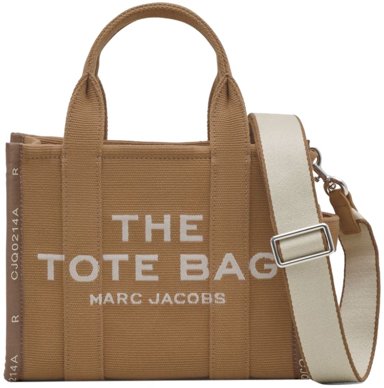 Marc Jacobs The Jacquard Small Tote Camel Handbag Beige Beige