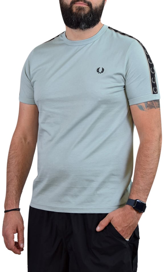 Fred Perry Fred Perry Contrast Tape Ringer T-Shirt Blauw