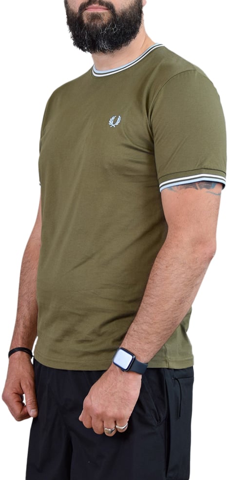 Fred Perry Fred Perry Twin Tipped T-Shirt Groen