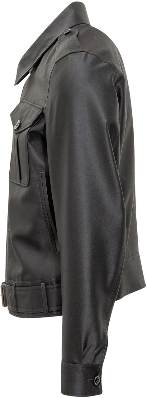 Tom Ford Giacca in Lana e Seta Zwart