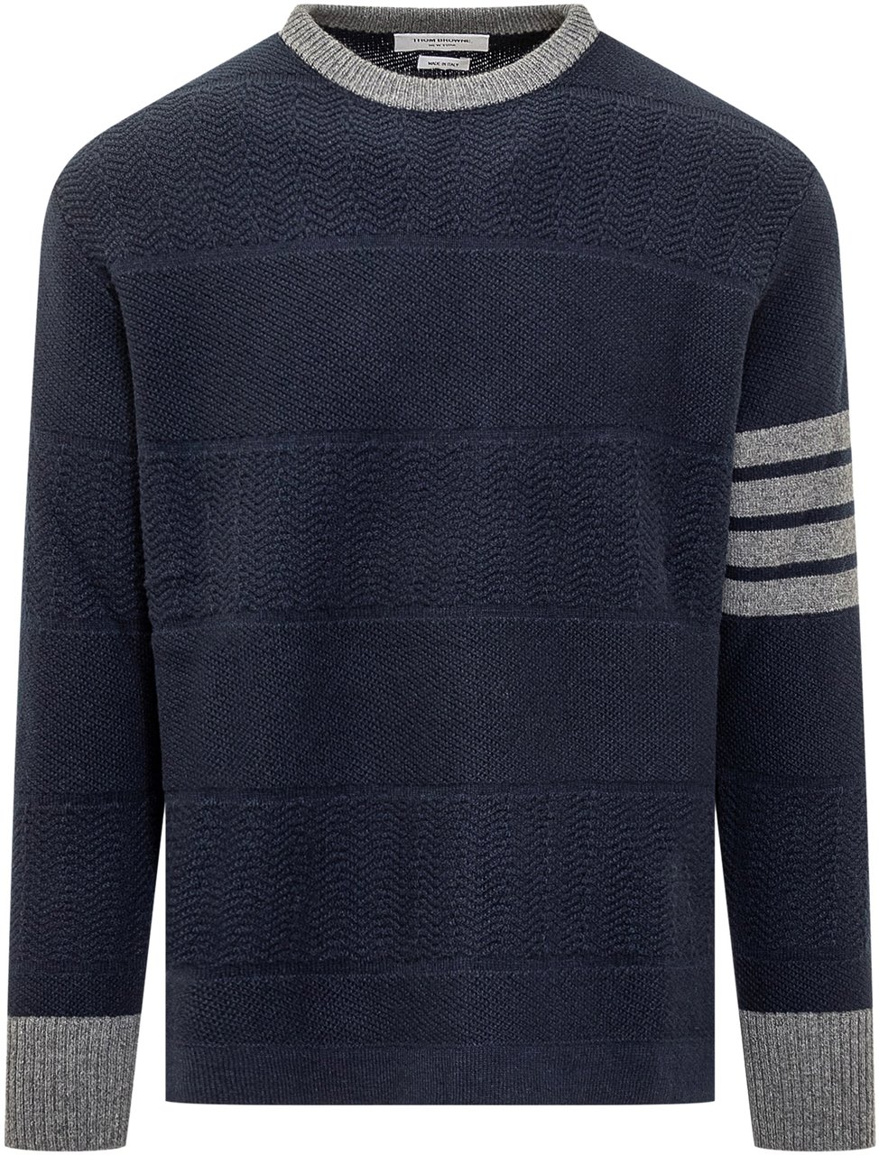 Thom Browne Thom Browne Navy blue wool sweater Blauw