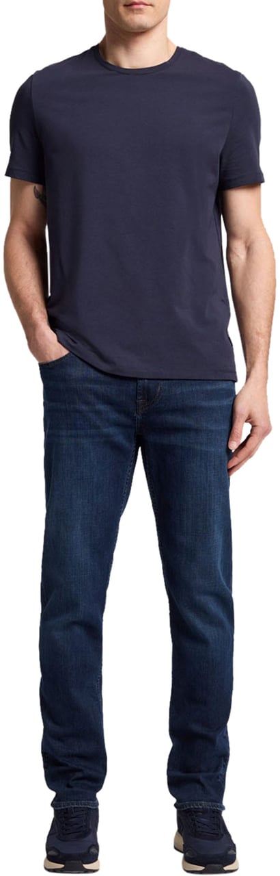 7 For All Mankind Slim Tap Special Tek Comma Dark Blu Blauw