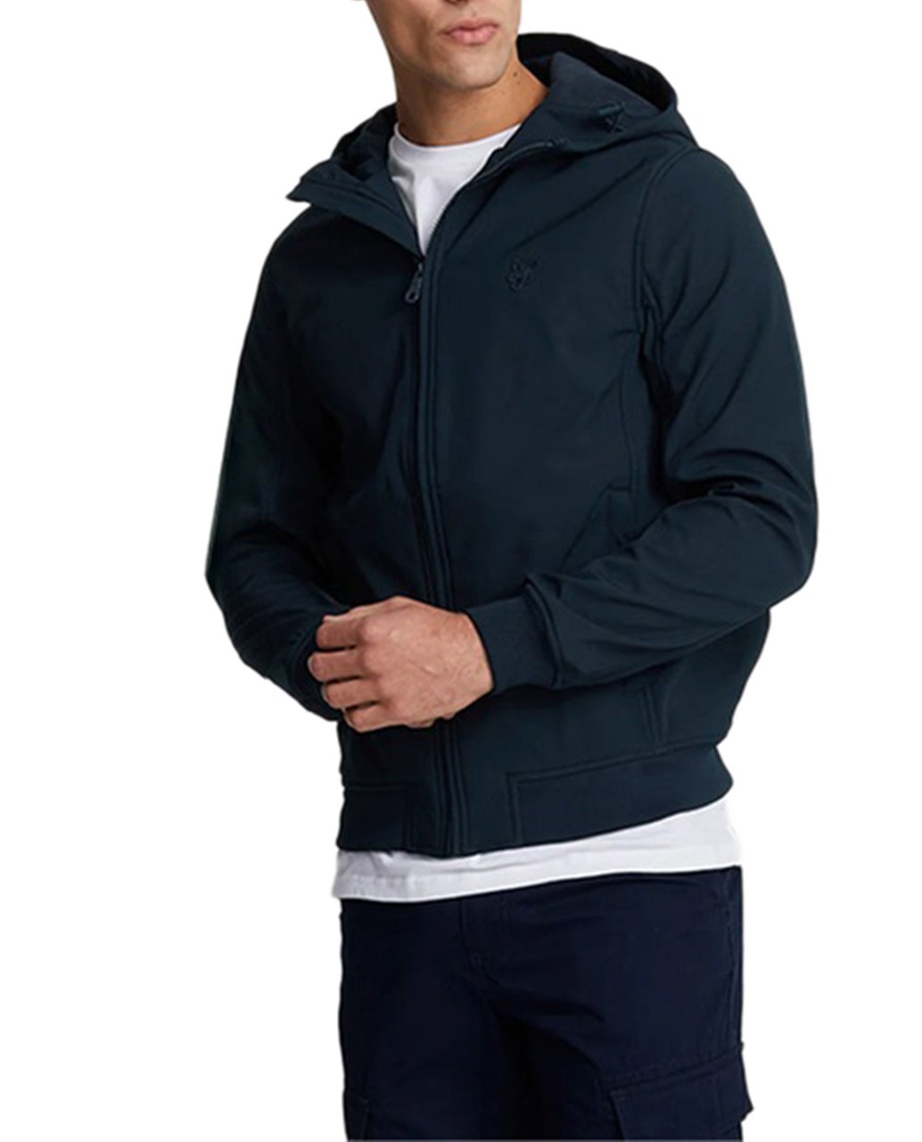Lyle & Scott Softchell jacket ton sur ton Blauw