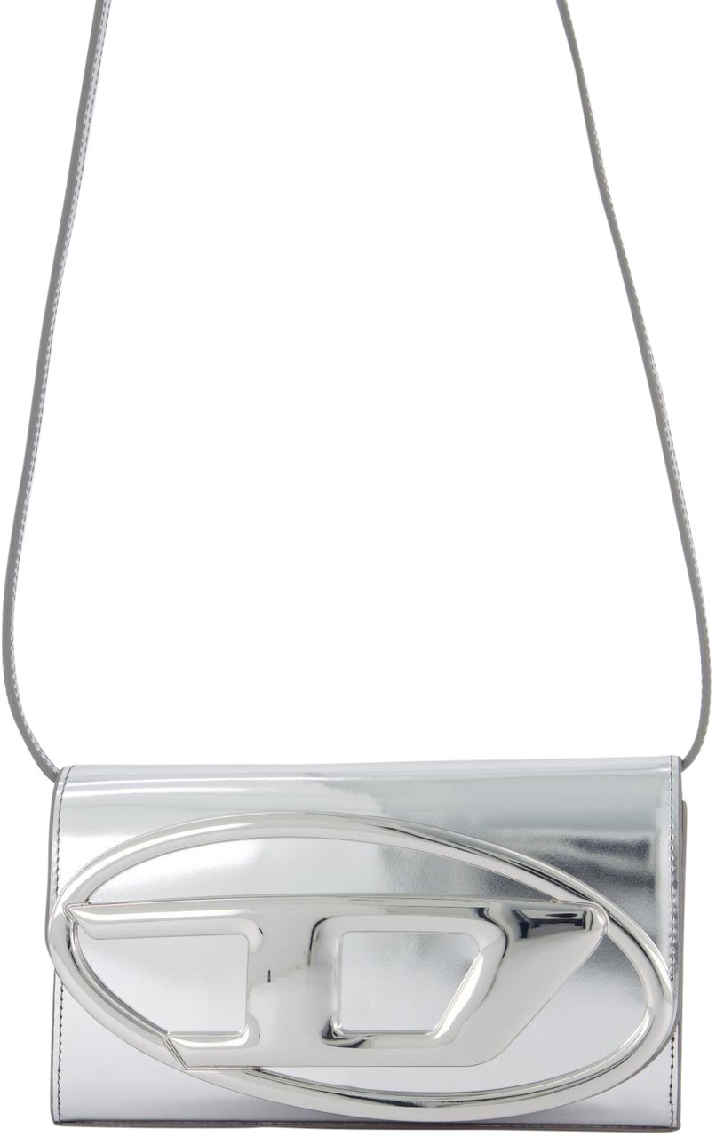 Diesel Dames Wallet Strap Zilver Metallic
