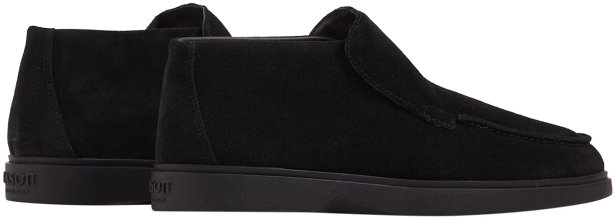 Mason Garments Amalfi Loafer Mid Tonal Black Zwart