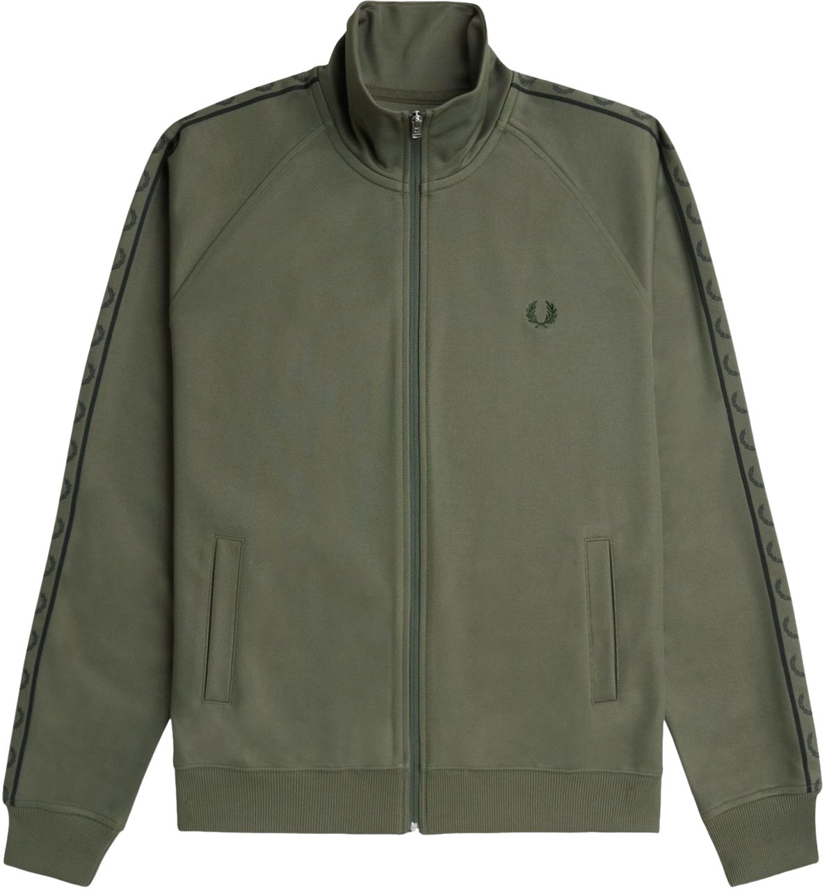 Fred Perry Fred Perry Contrast Tape Track Jacket Groen