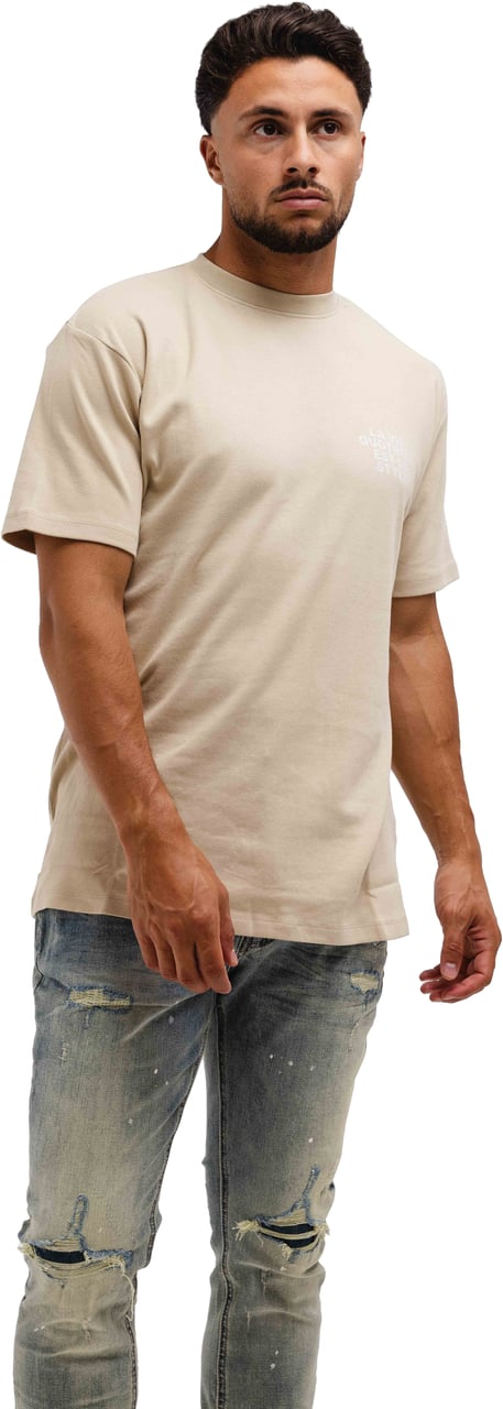 Quotrell La Vie T-shirt | Oat/off White Wit
