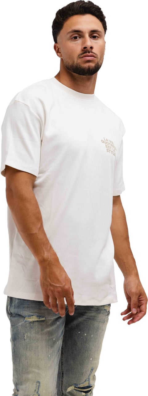 Quotrell La Vie T-shirt | Off White/oat Wit