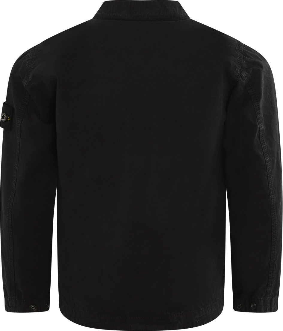 Stone Island Junior Kids Overshirt Zwart