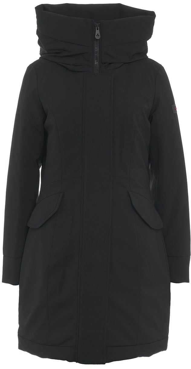 Peuterey Down coat with wide collar 'Emin' Zwart