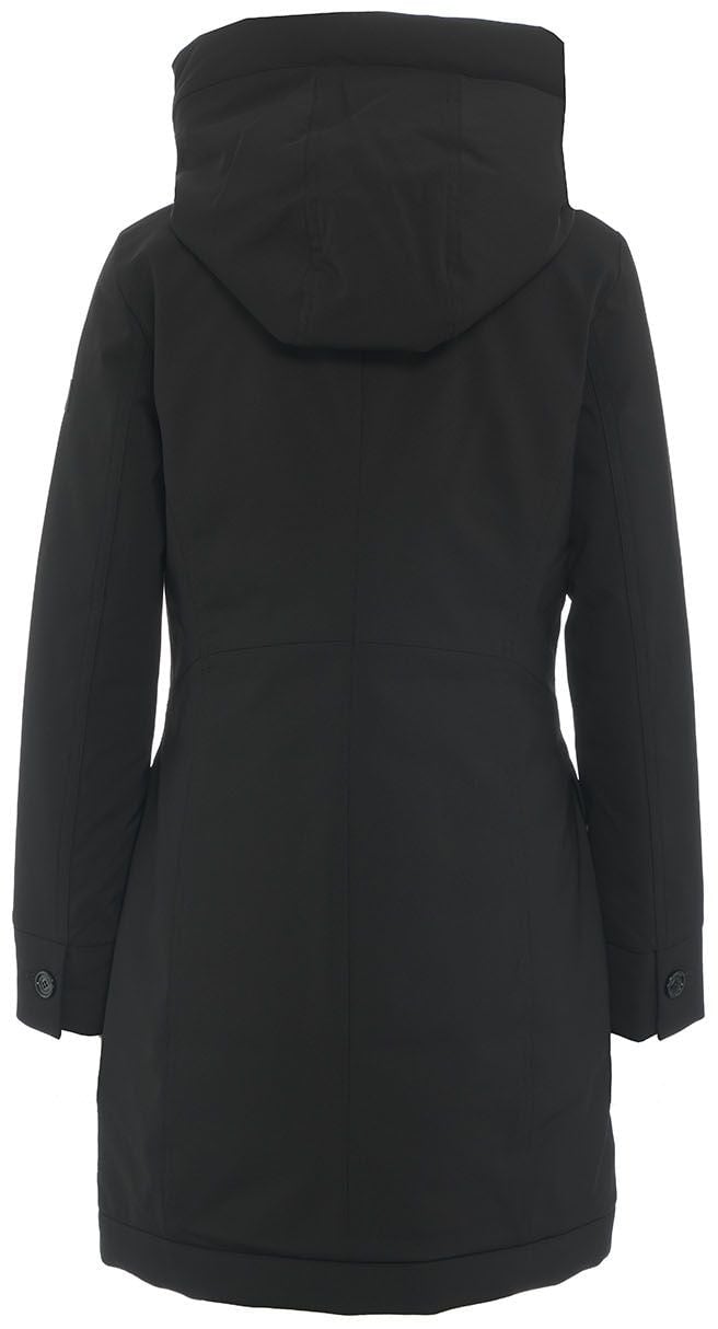 Peuterey Down coat with wide collar 'Emin' Zwart