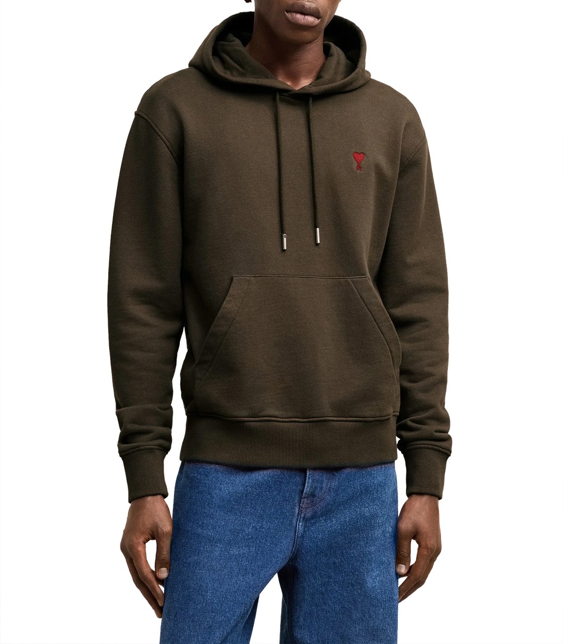 AMI Paris Knitwear USW235 730 Bruin