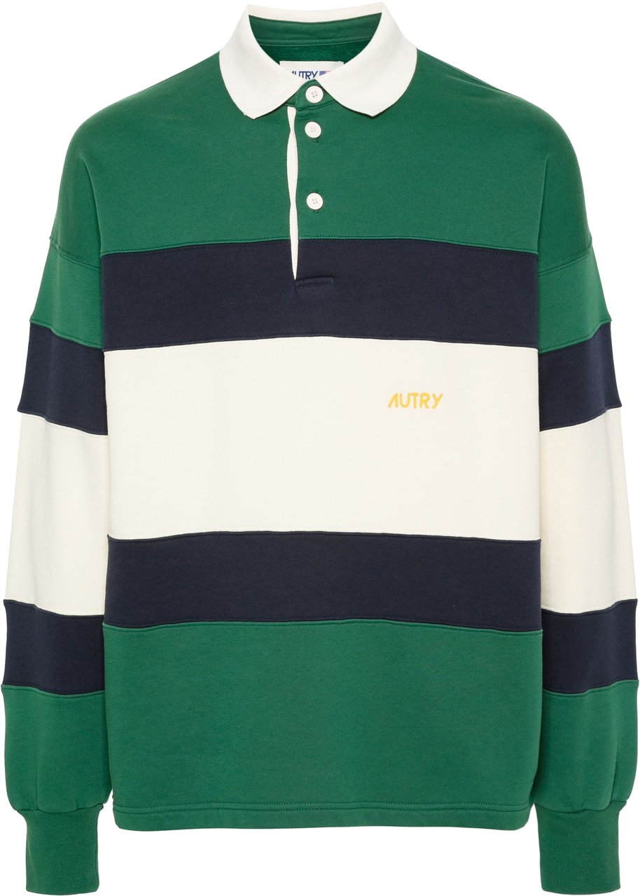 Autry T-Shirts And Polos Green Cream Navy Groen