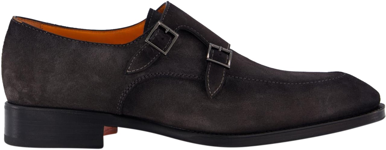 Santoni Heren Dyne Double Monk Bruin Bruin