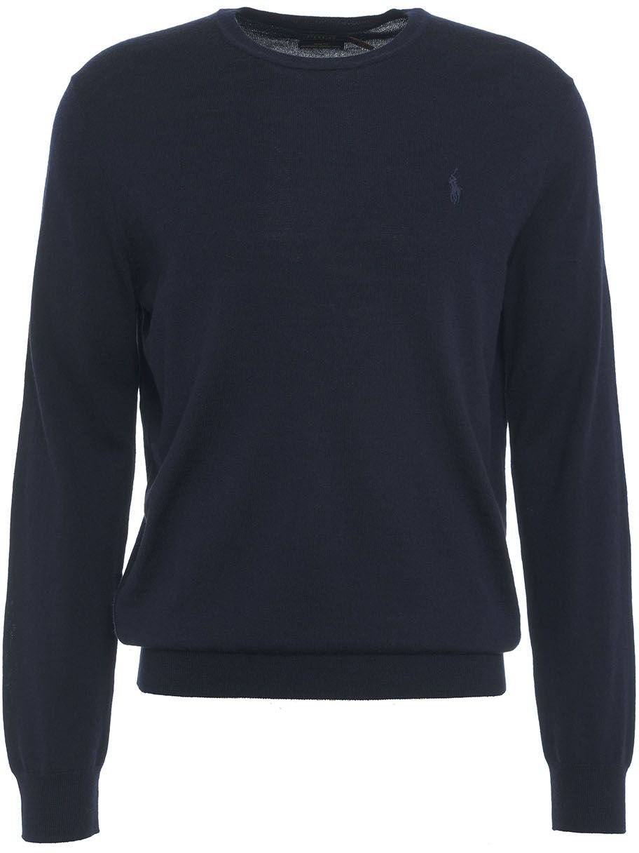 Ralph Lauren Slim fit knit sweater Blauw