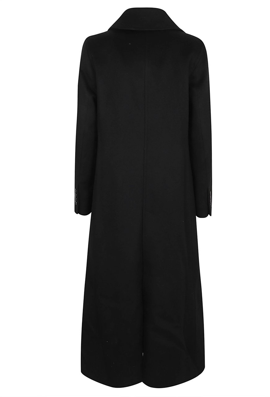 Herno long wool coat Zwart