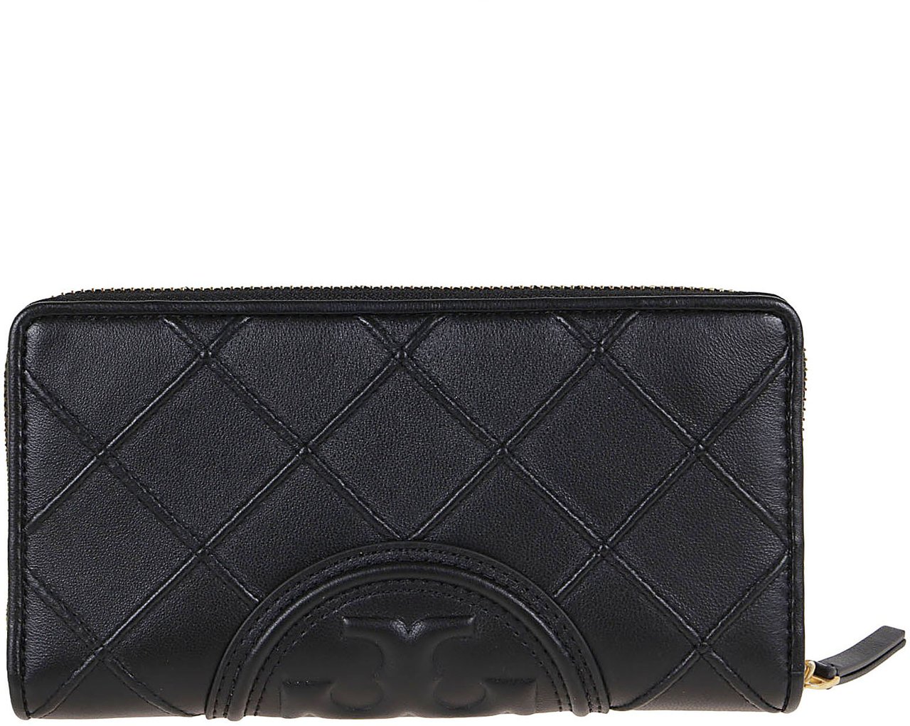 Tory Burch fleming soft zip continental wallet Zwart