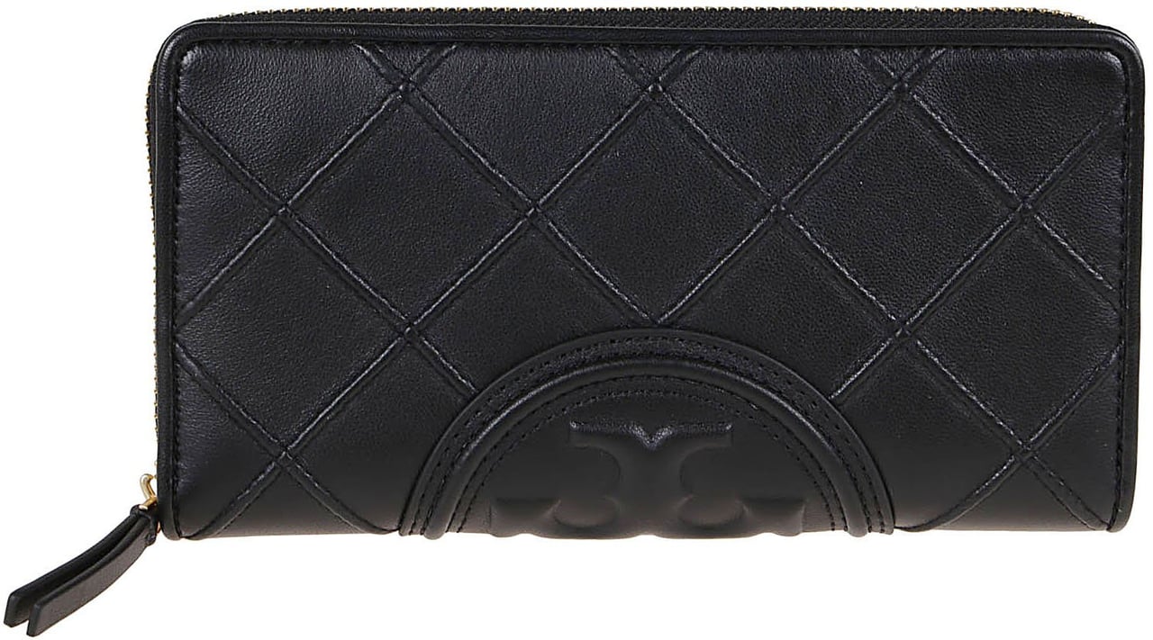 Tory Burch fleming soft zip continental wallet Zwart
