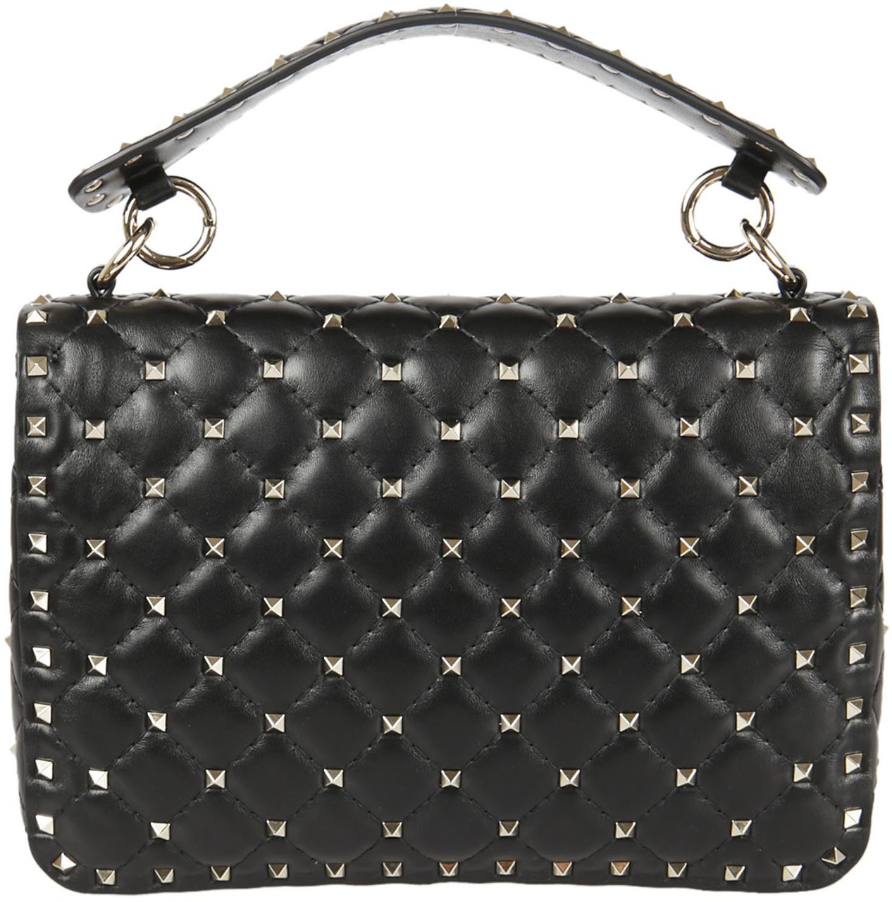 Valentino medium shoulder bag spike rockstud Zwart