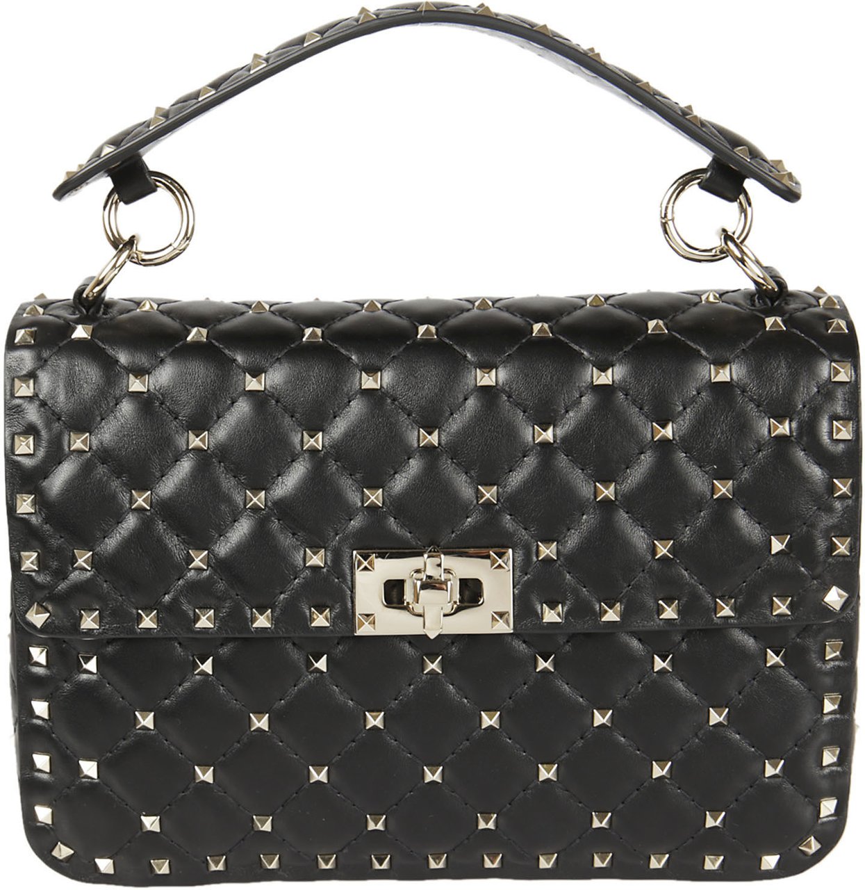 Valentino medium shoulder bag spike rockstud Zwart