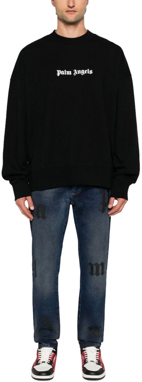 Palm Angels Felpa con Logo Zwart