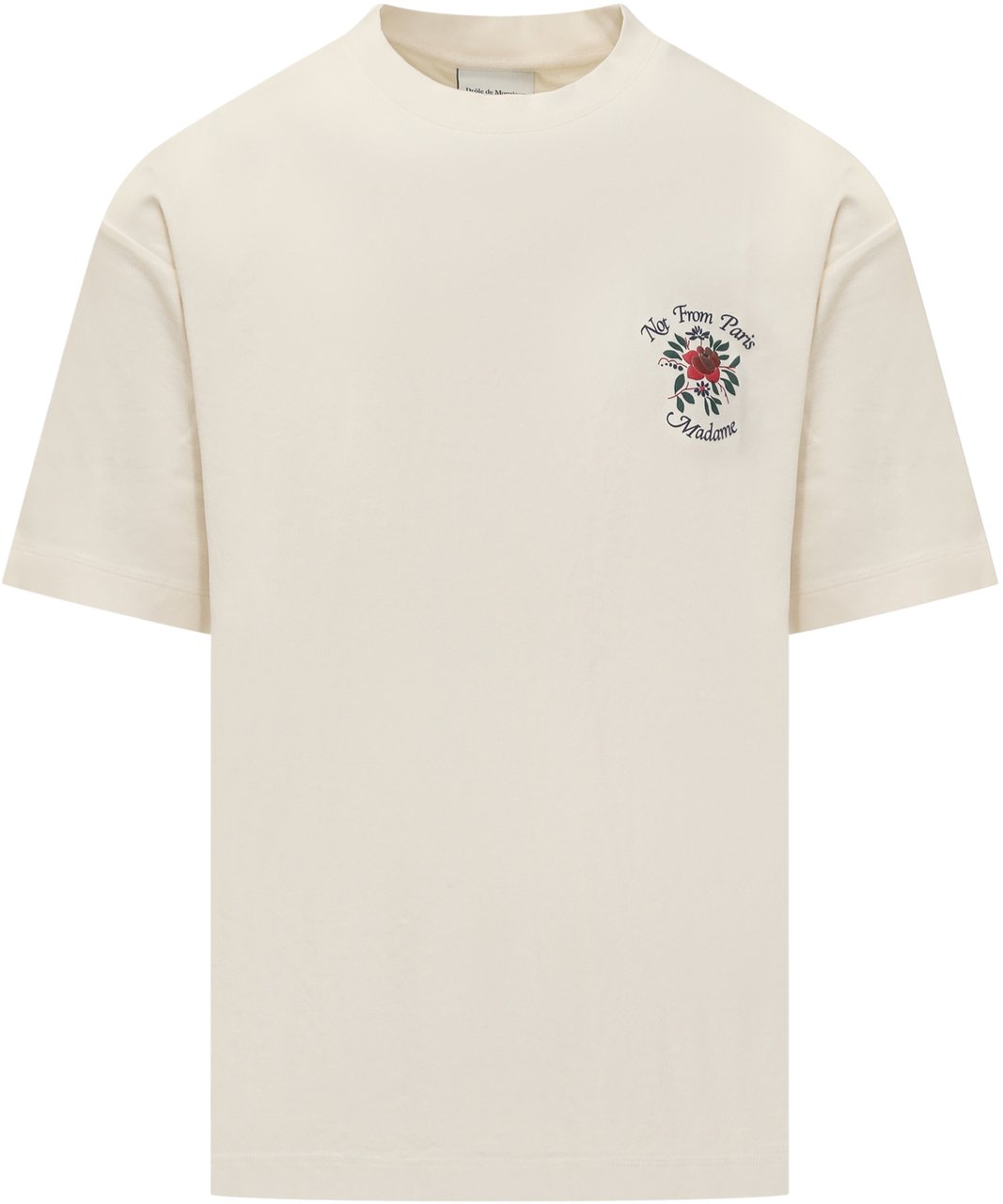 Drôle de Monsieur T-Shirt con Logo Wit