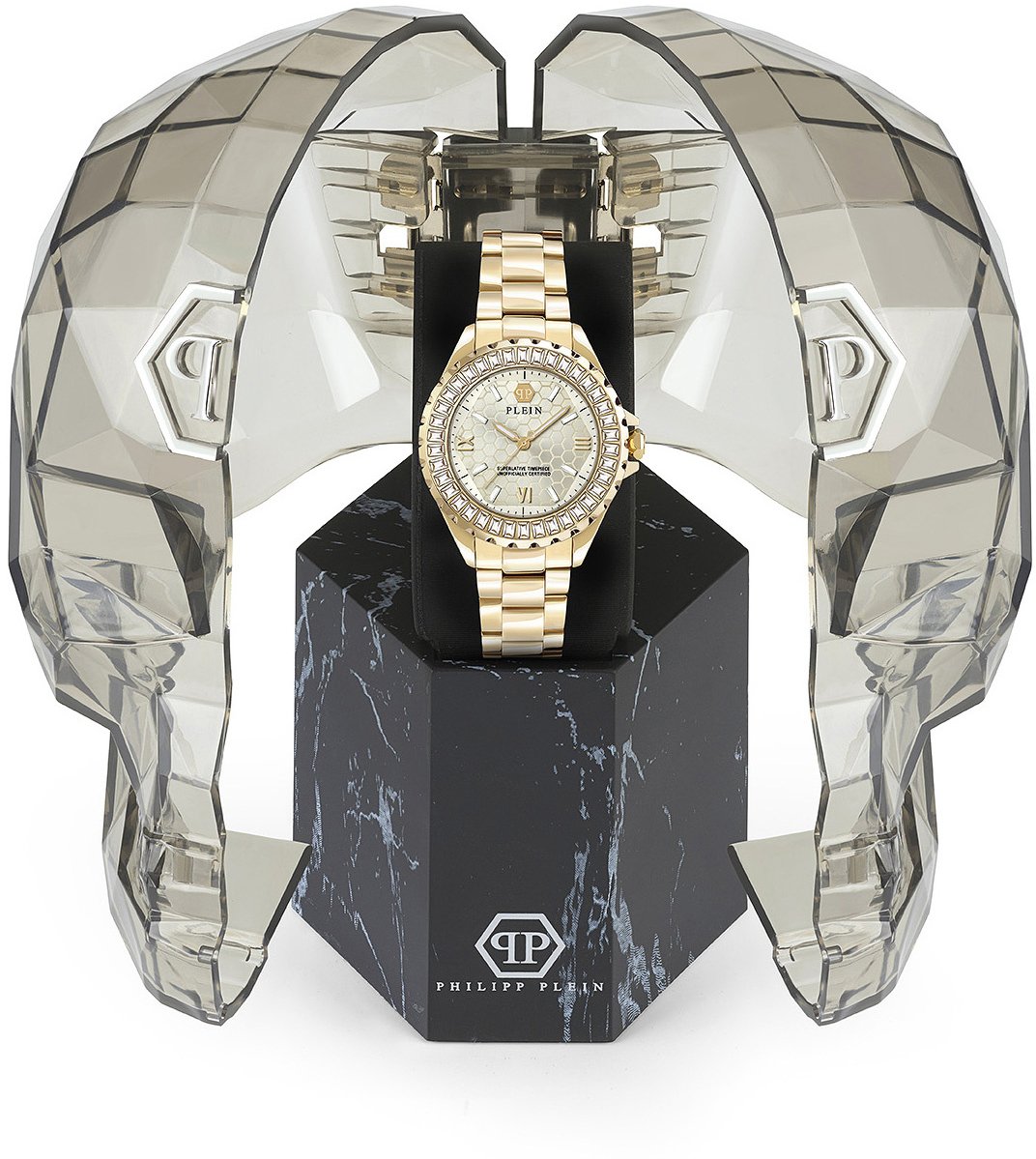Philipp Plein PWPOA0624 Plein Heaven dameshorloge Goud